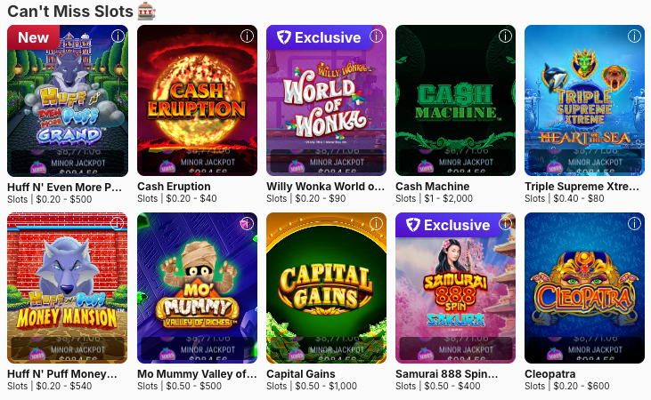 FanDuel Casino slot titles