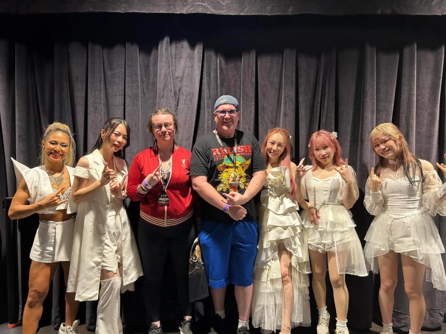 Altruda enjoying a meet-and-greet with the Lovebites