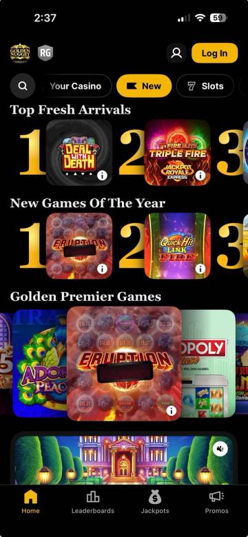 Golden Nugget Casino app screenshot