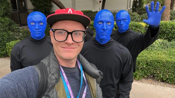 david hill blue man group