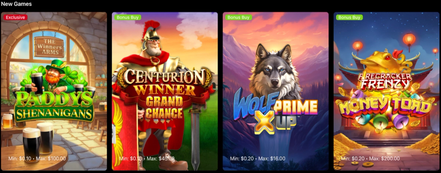 Fanatics Casino new games screenshot