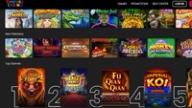 Screenshot of the Chumba Casino website showing rows of colorful online slot game tiles.