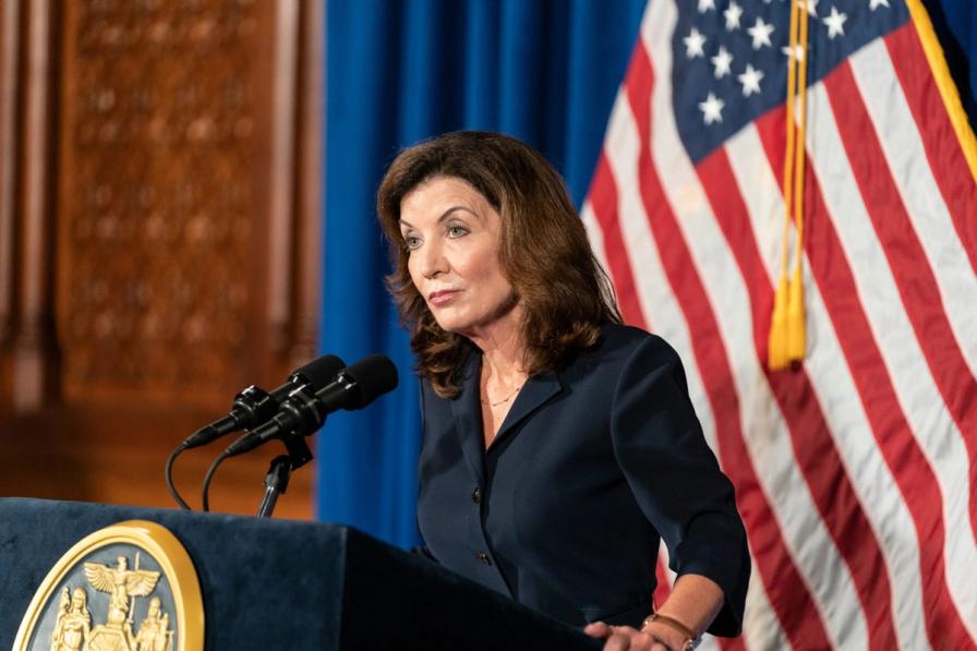 Gov. Kathy Hochul, a central figure in the licensing and ultimate timing of the downstate New York casino project