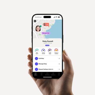 Die Spacetalk-App auf einem Handybildschirm