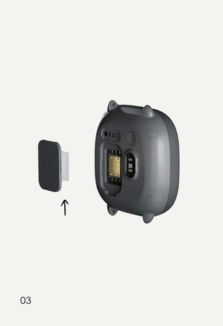 A smartphone displays a tracking app showing a child, Ruby Russell, at home on a map, with her activity stats and communication options.