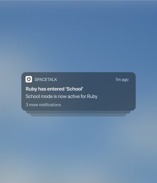 Eine Benachrichtigung, dass Ruby die "Schule" betreten hat