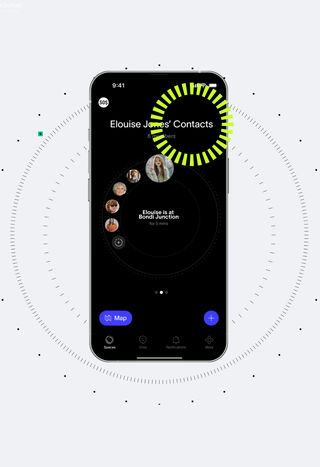 Two young people walk outdoors, overlaid with a fitness app displaying 6,367 steps completed, 64% of a 10,000 step goal, and a progress graph.