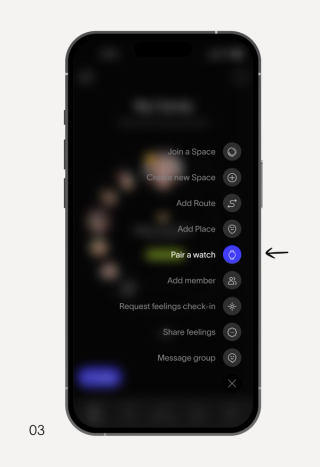 A smartphone displays a tracking app showing a child, Ruby Russell, at home on a map, with her activity stats and communication options.