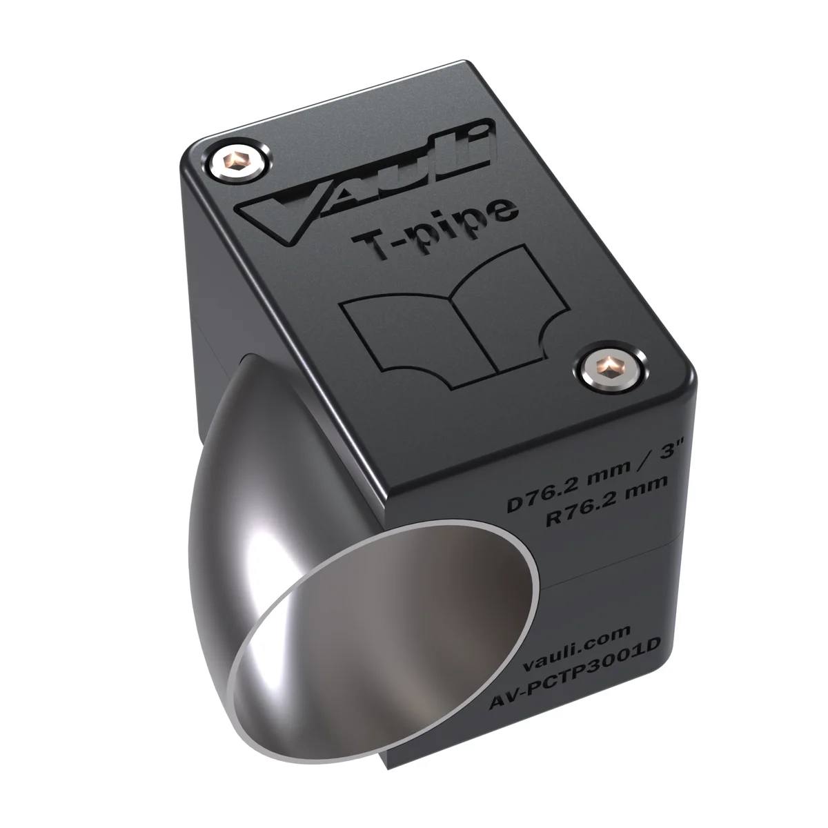 Plantilla T-pipe Codo 90° 3" / 76.2mm 1d Escape Negro