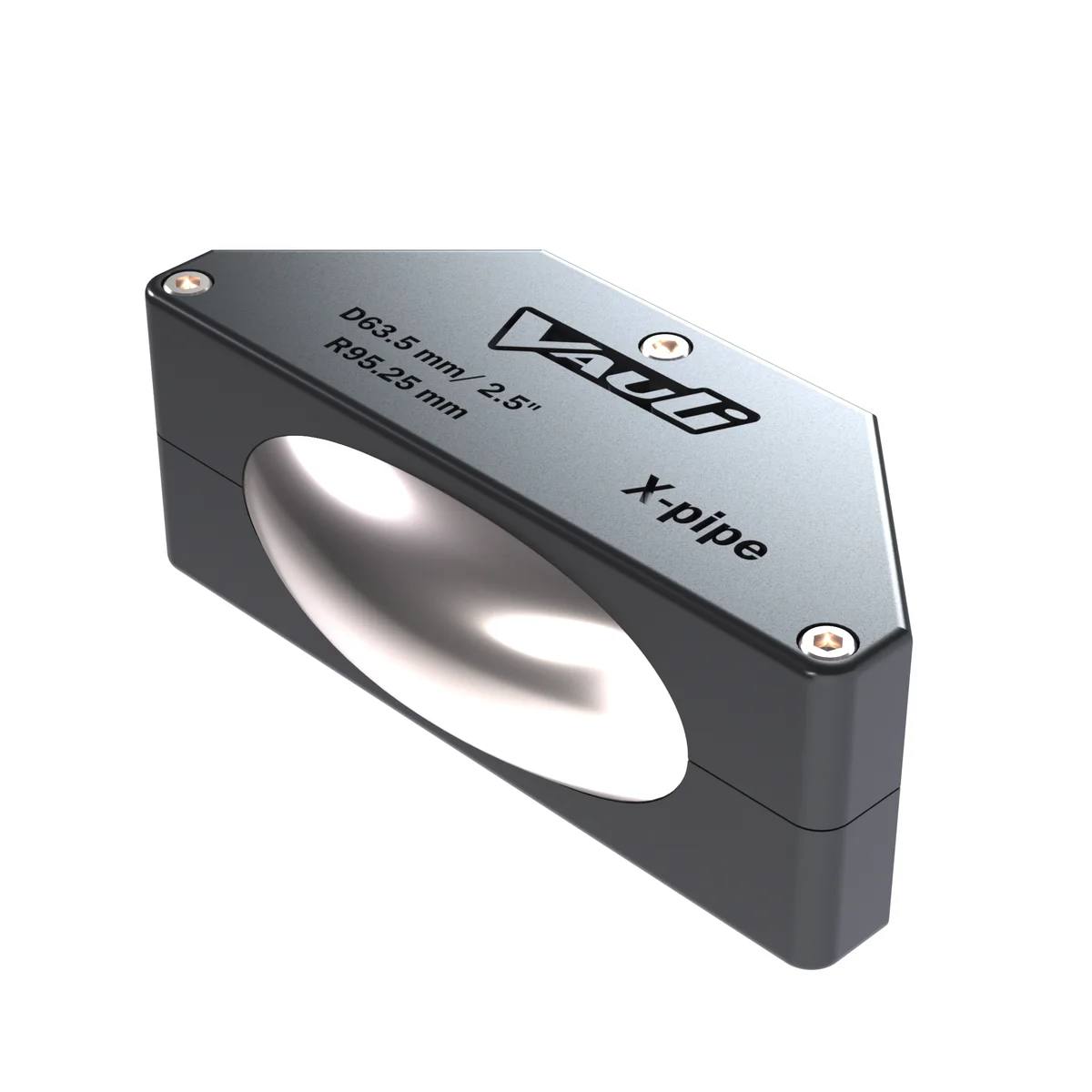 Plantilla X-pipe Codo 90° 3" 76.2mm 1.5d Negro