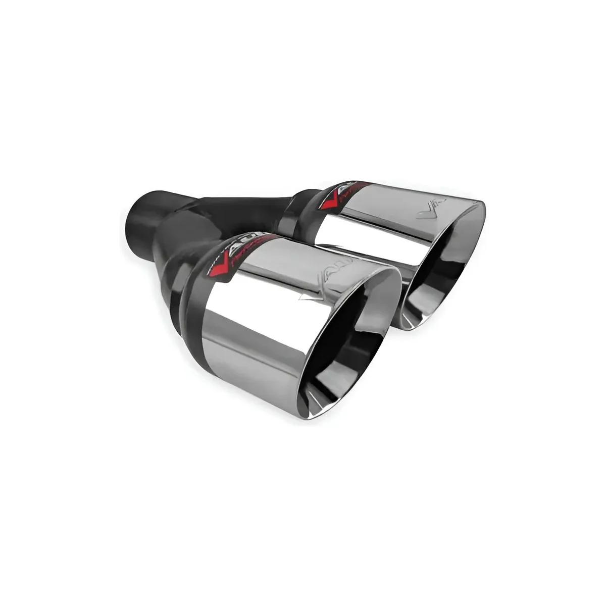 Colilla Punta Dual Deportiva Polo Escalonada 4" Cromo
