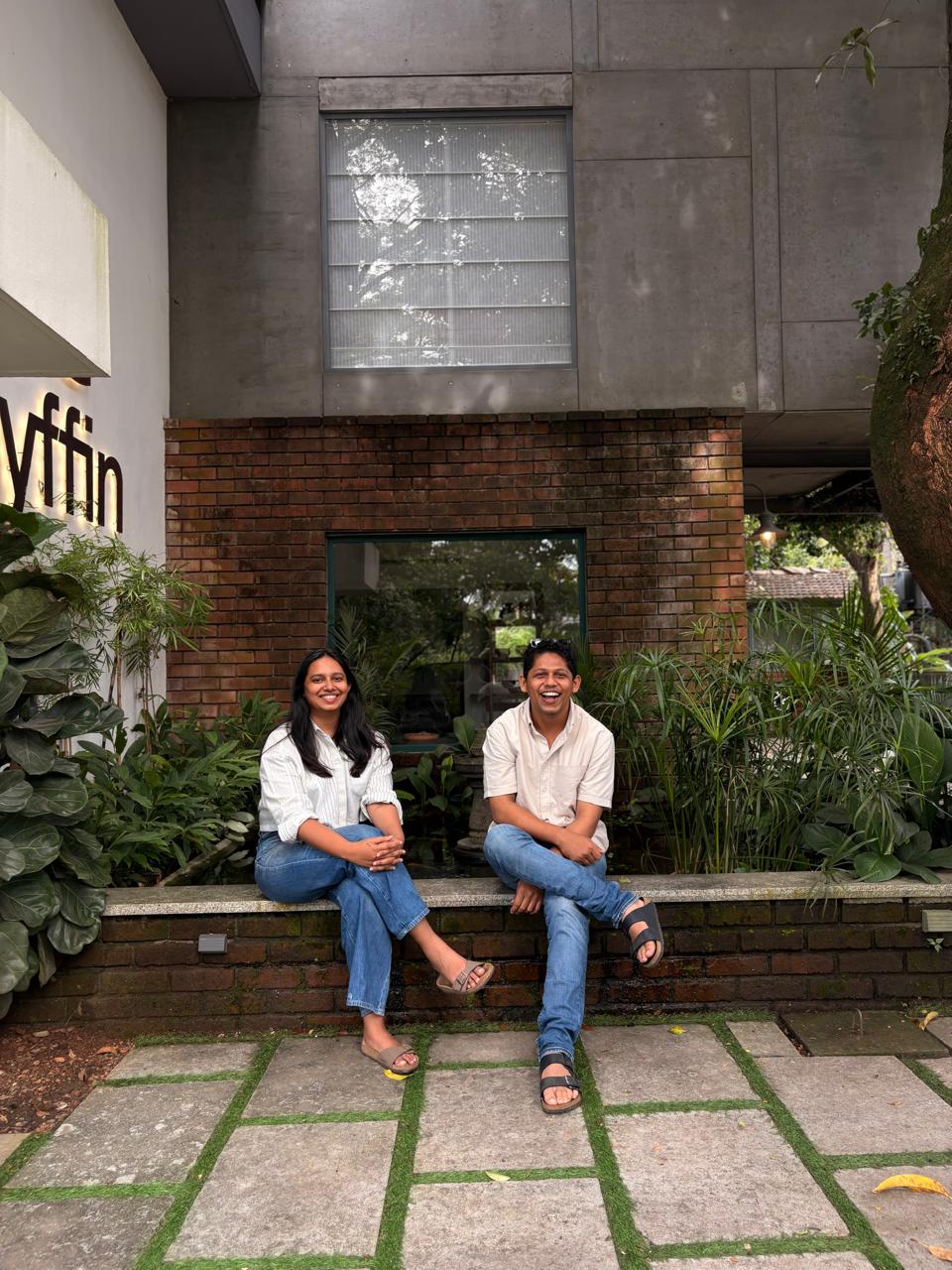 Ar. Thressia Paul and Ar. Faizan Hussain outside the studio