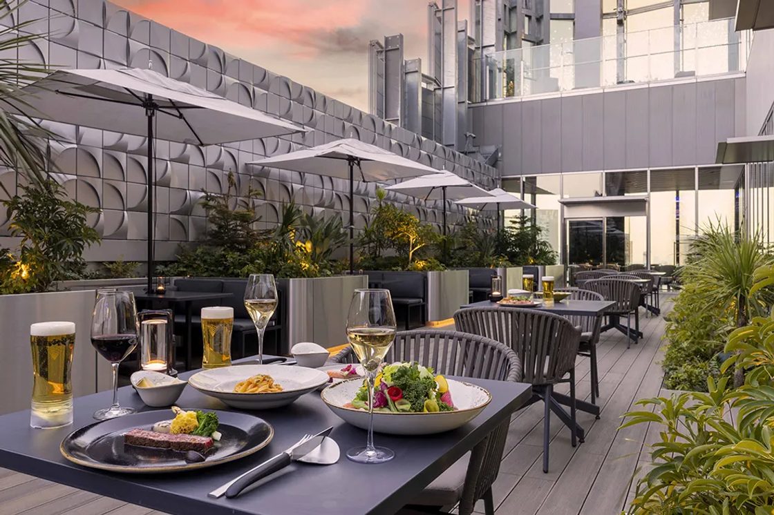Dining on an Open-Air Terrace