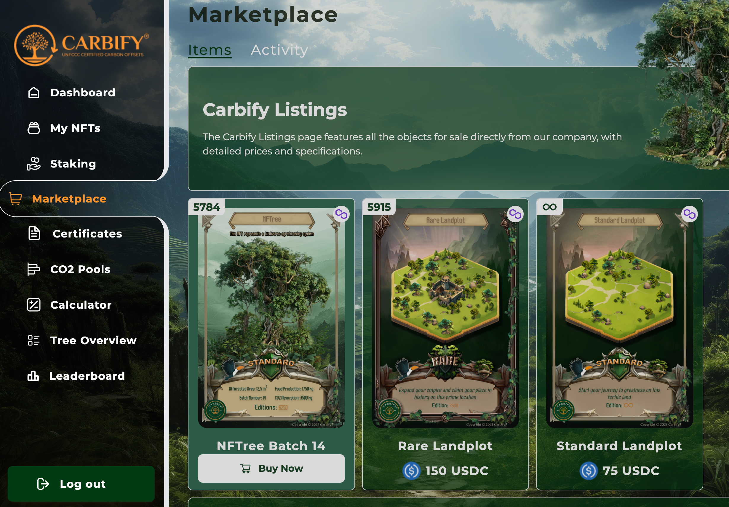 Carbify Tree Marketplace