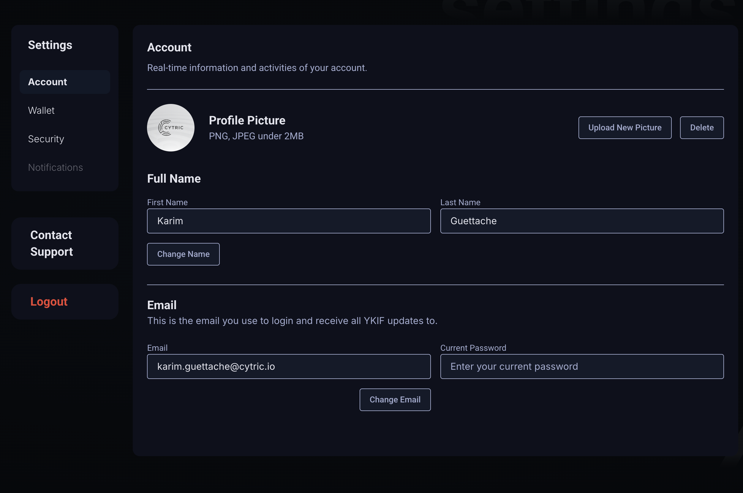 Account Settings