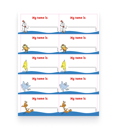 Dr. Seuss School Nametags
