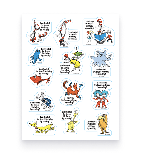 Dr. Seuss’s Birthday Sticker Sheet