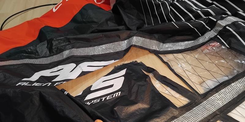 Image mise en avant - Réparation d'ailes de wingfoil : déchirures, boudins et valves - Guide expert