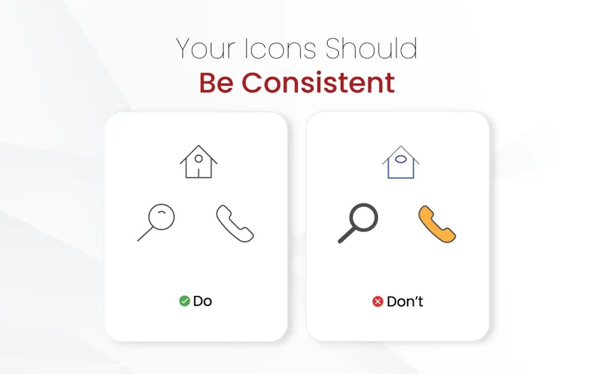 Icons Should be Consistent