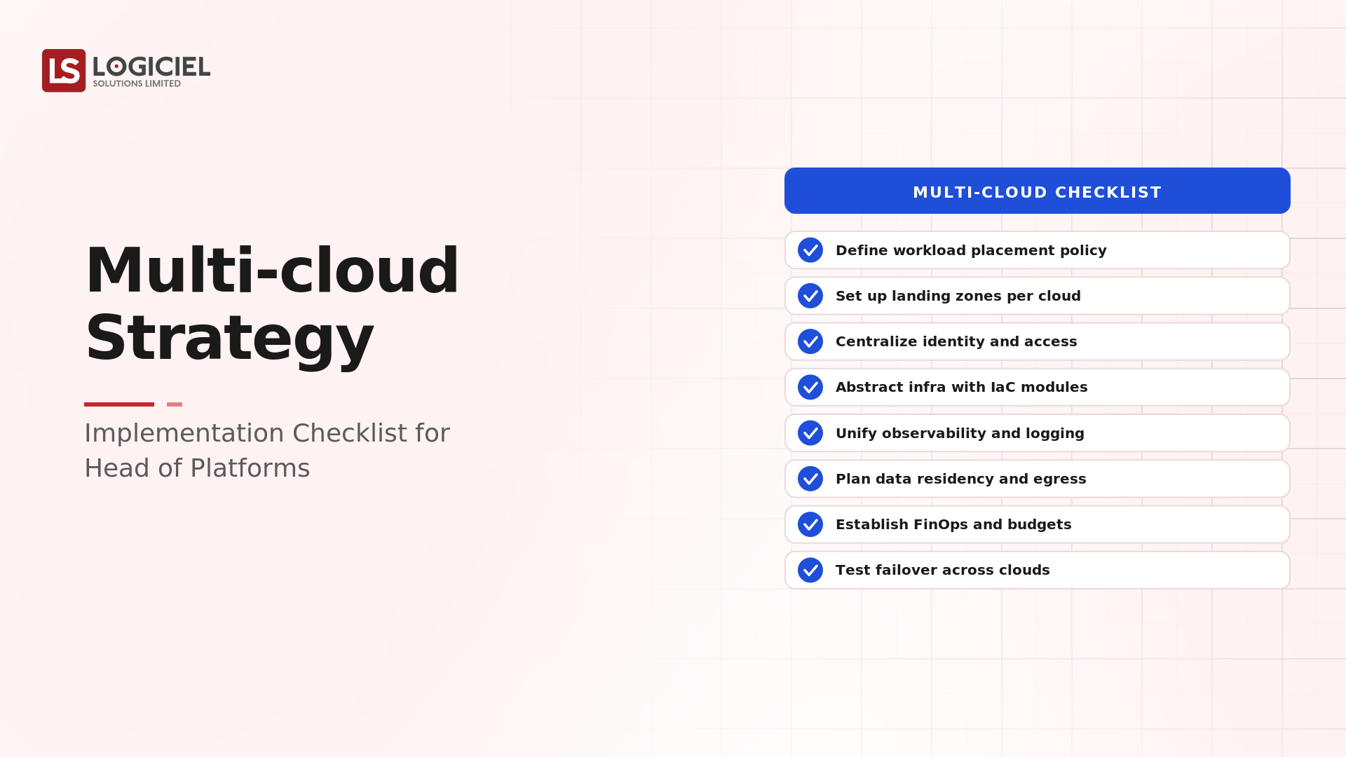 Multi-Cloud Strategy Implementation Checklist for Head of Platforms