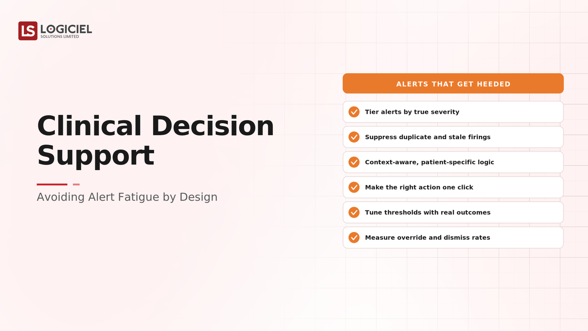 Clinical Decision Support: Avoiding Alert Fatigue by Design