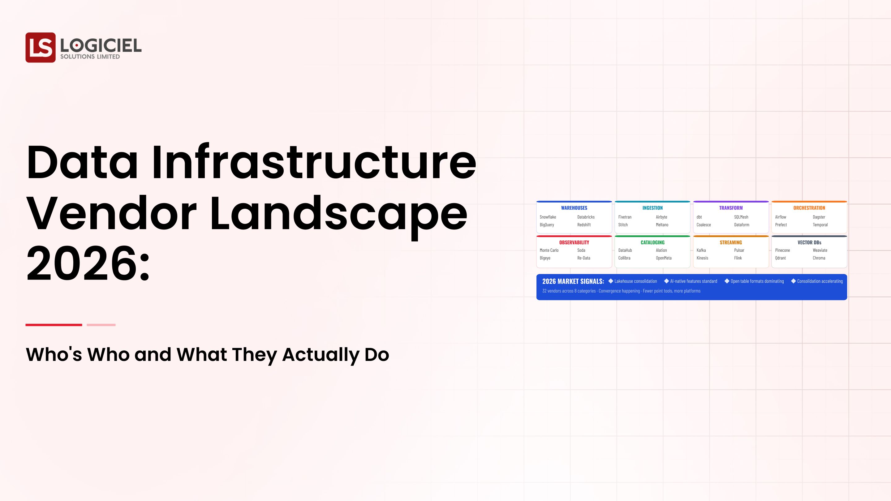 Data Infrastructure Vendor Landscape 2026: Who's Who and What They Actually Do