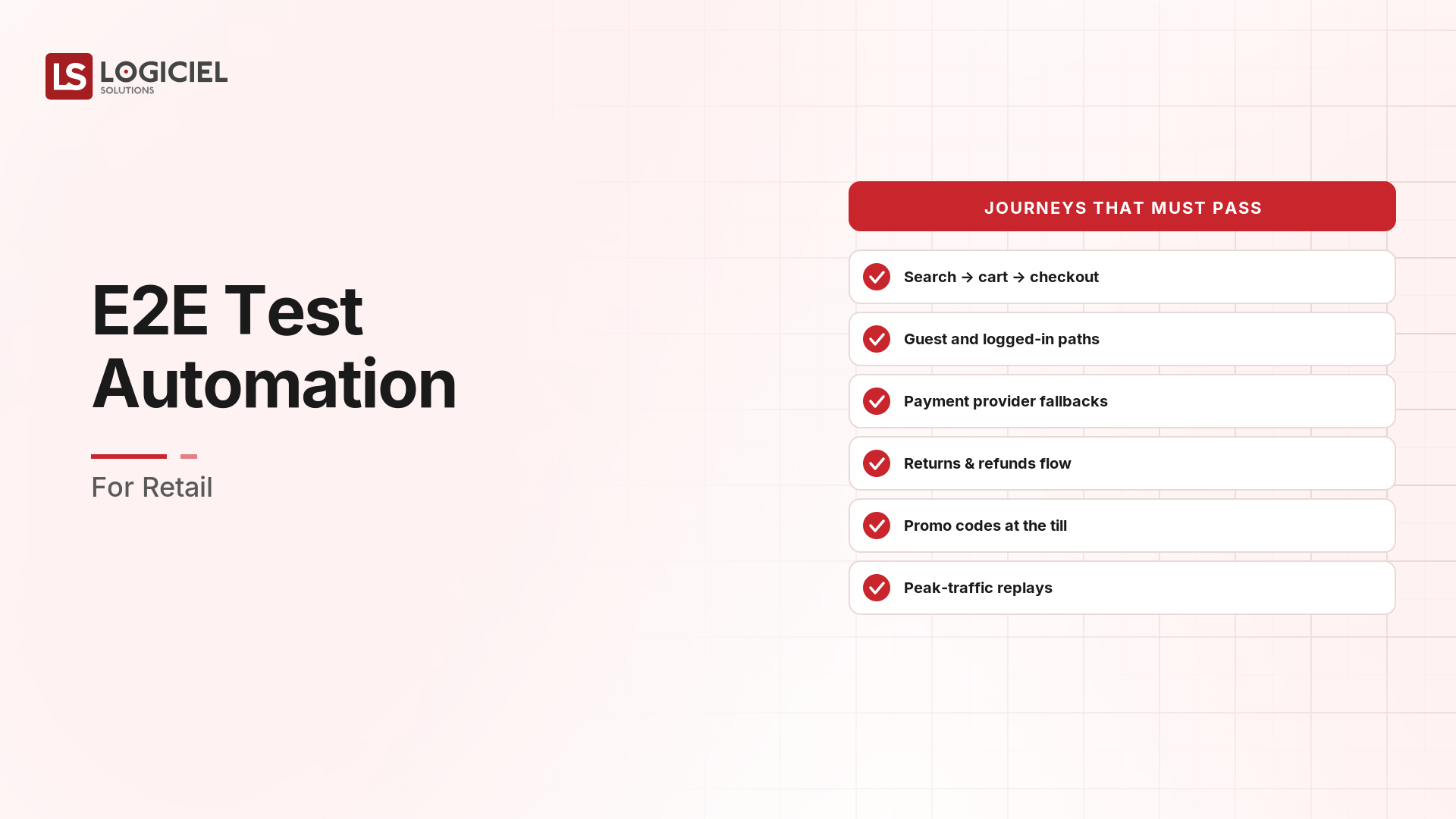 E2E Test Automation for Retail