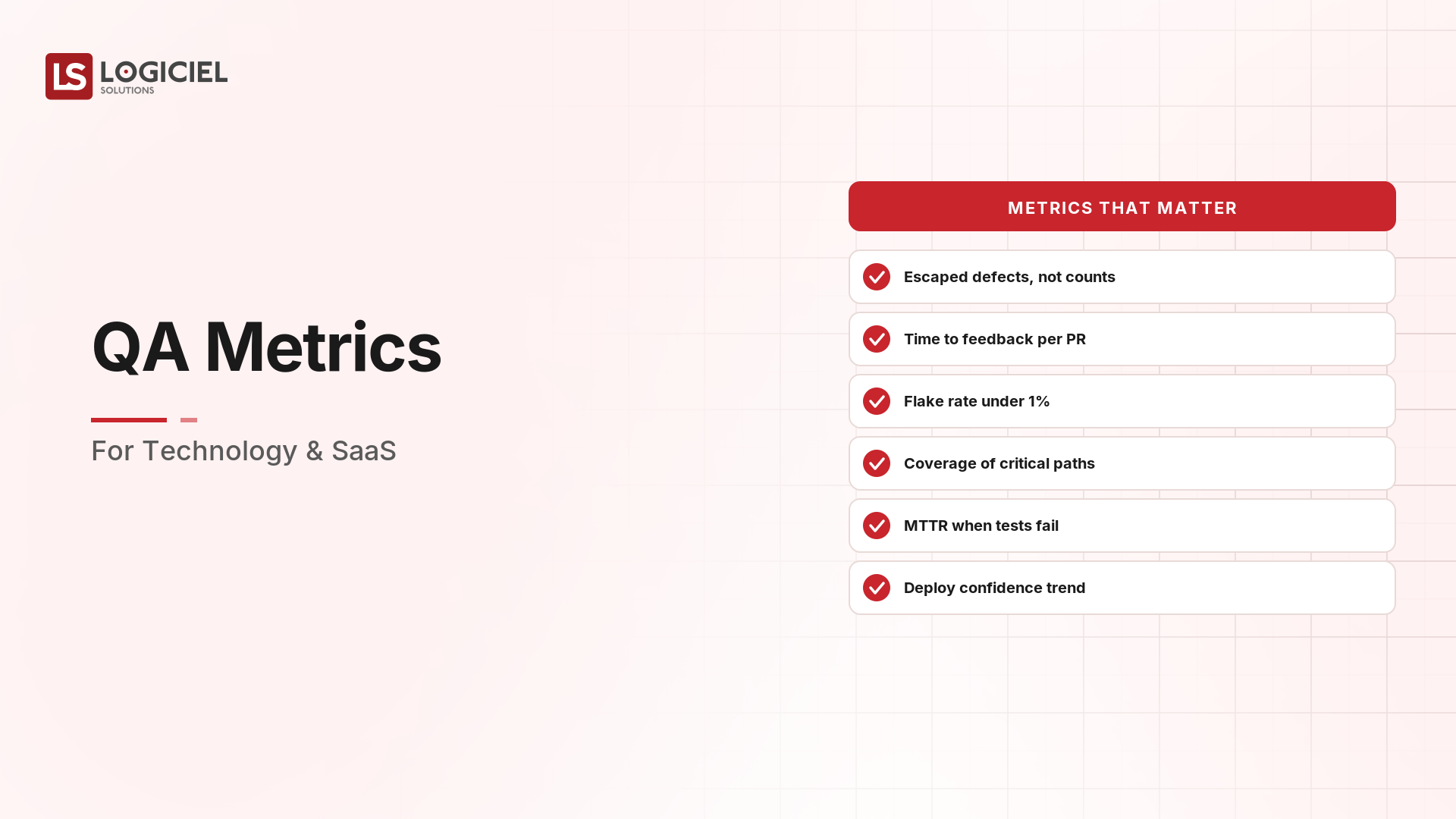 QA Metrics for Technology & SaaS