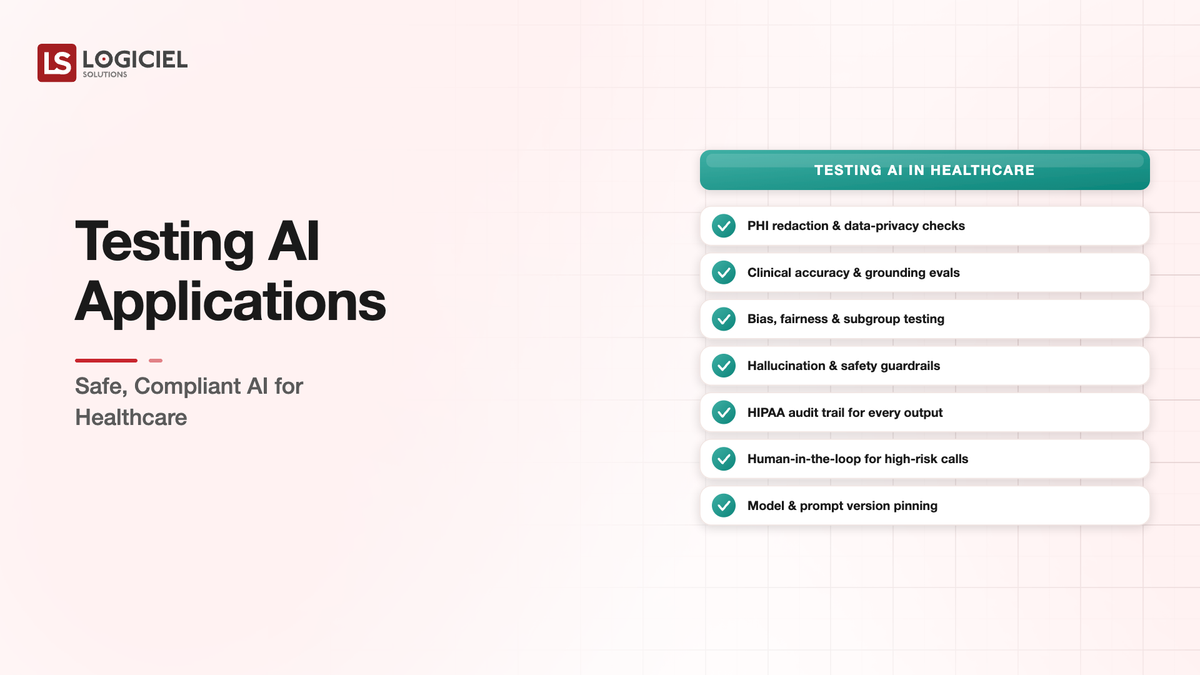 Testing AI Applications for Healthcare