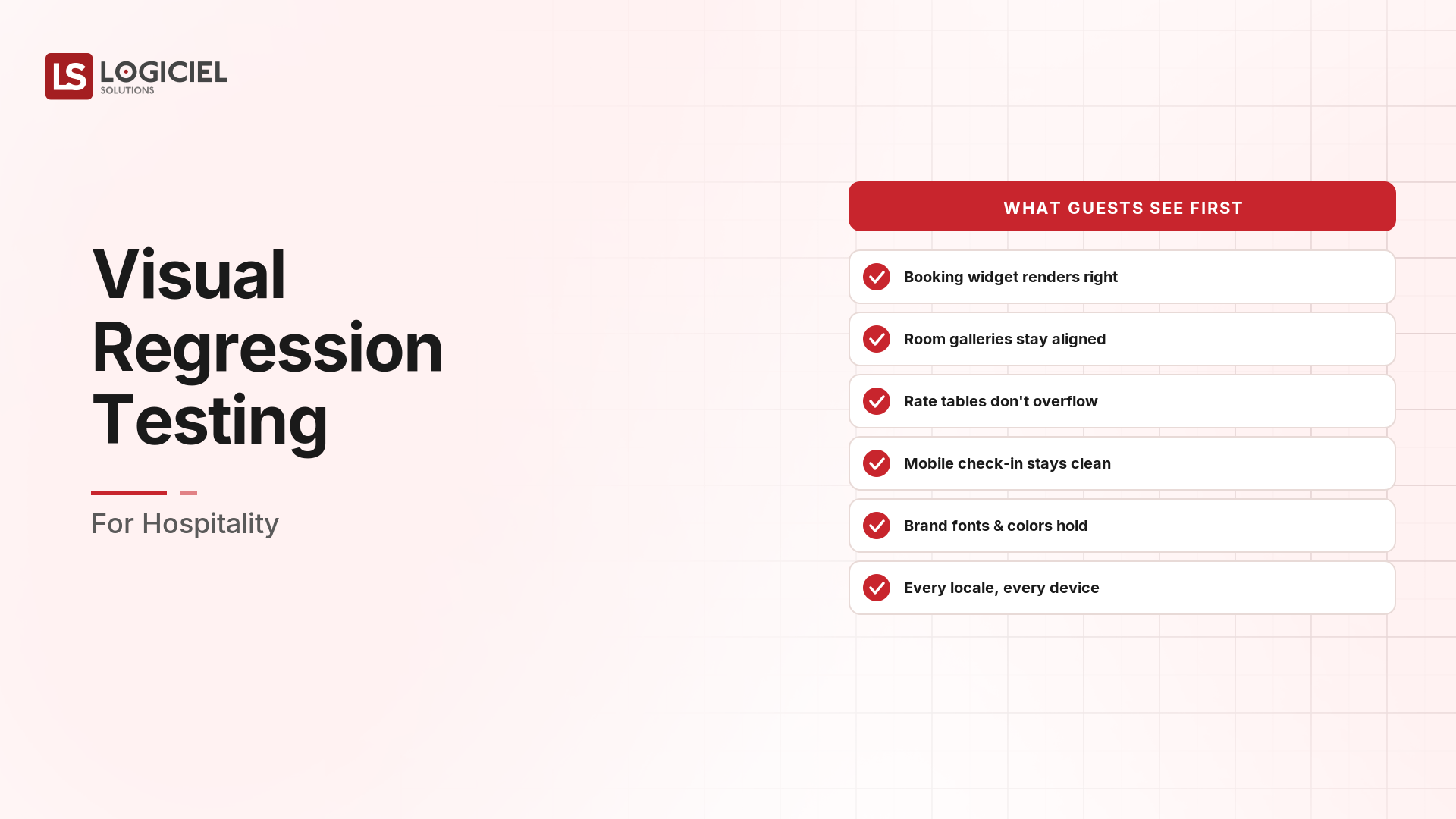 Visual Regression Testing for Hospitality