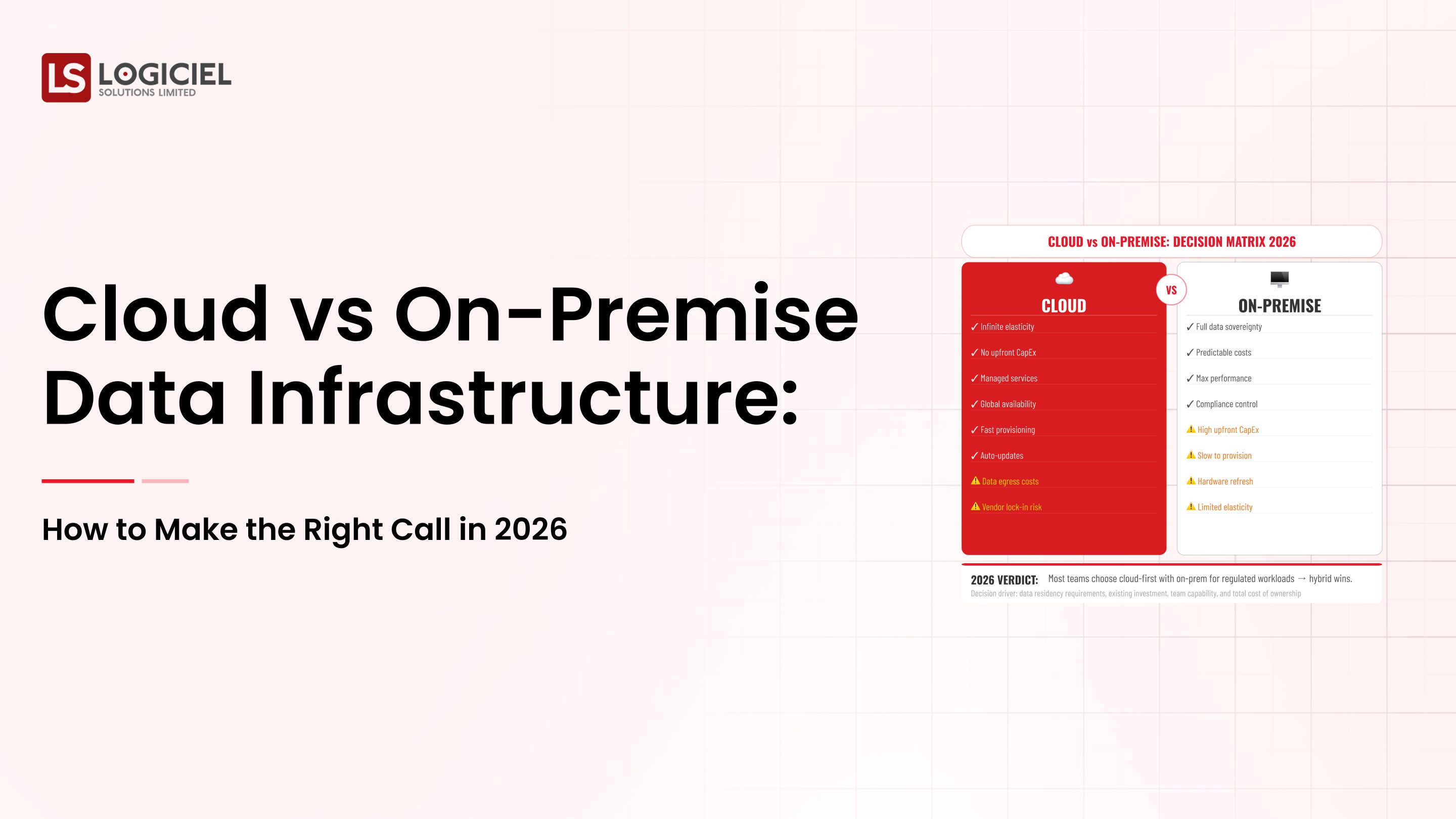Cloud or On-Premise Data Infrastructure — How To Decide in 2026