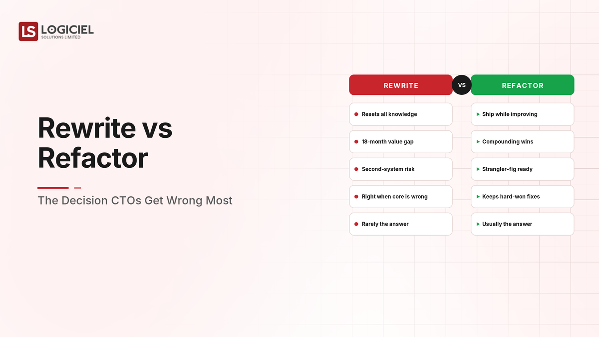 Rewrite vs Refactor: The Decision CTOs Get Wrong Most