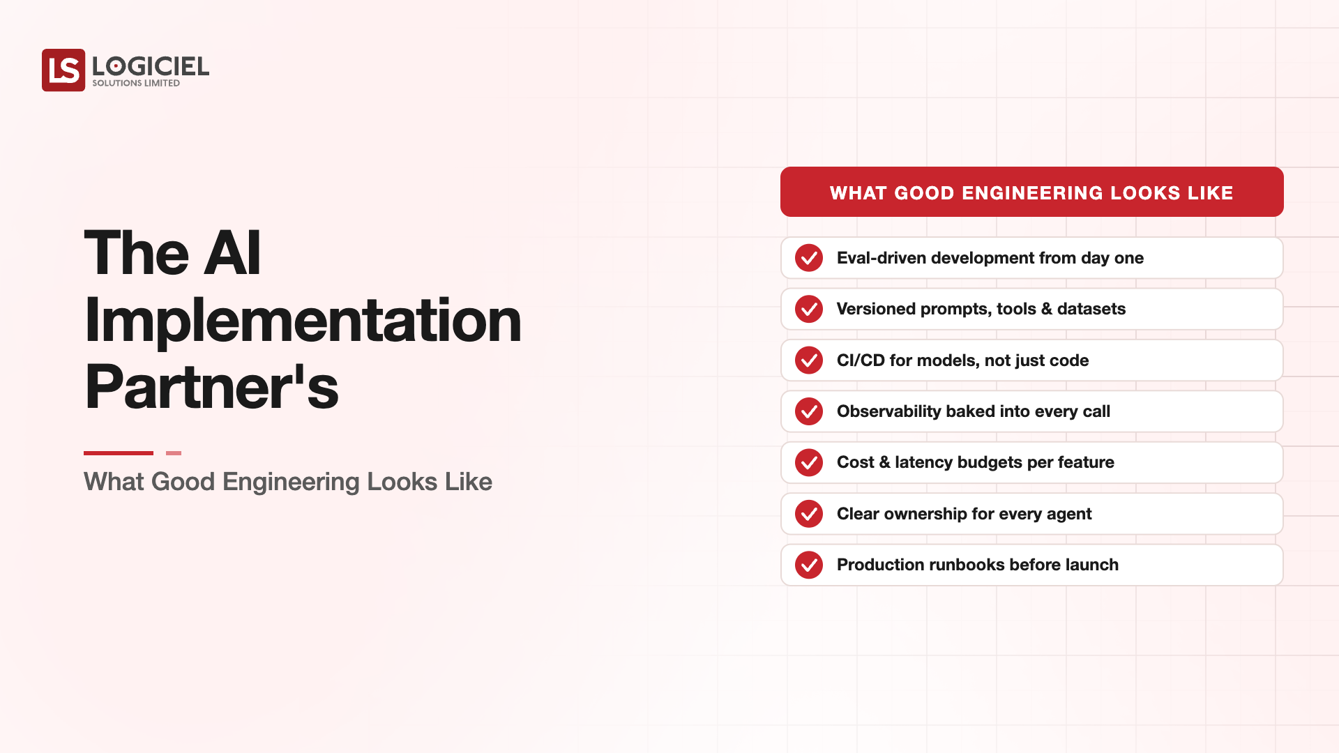 AI Implementation Partner Engineering Checklist 2026