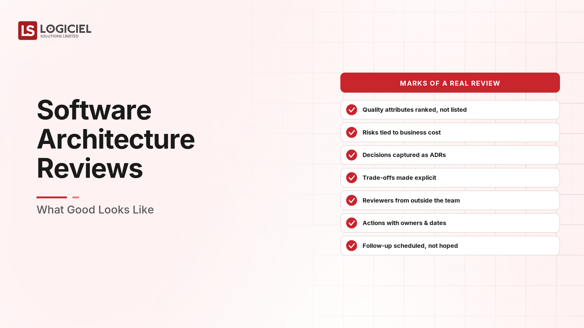 Software Architecture Reviews: What Good Looks Like