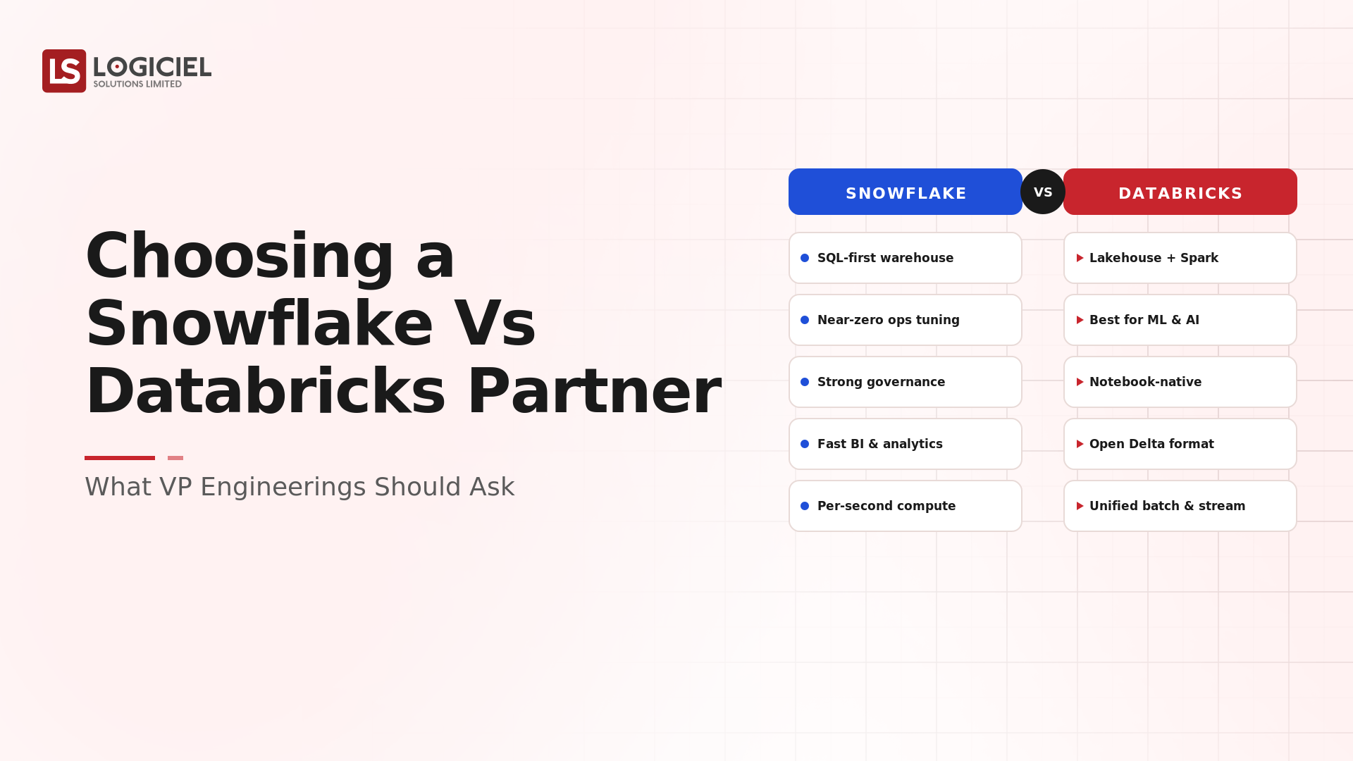 Choosing a Snowflake vs. Databricks Partner: What VP Engineering Should Ask