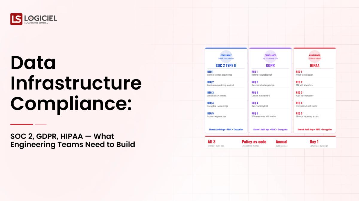 Data Infrastructure Compliance: SOC 2, GDPR, HIPAA - What Engineering Teams Need to Build