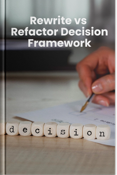 Rewrite vs Refactor Decision Framework