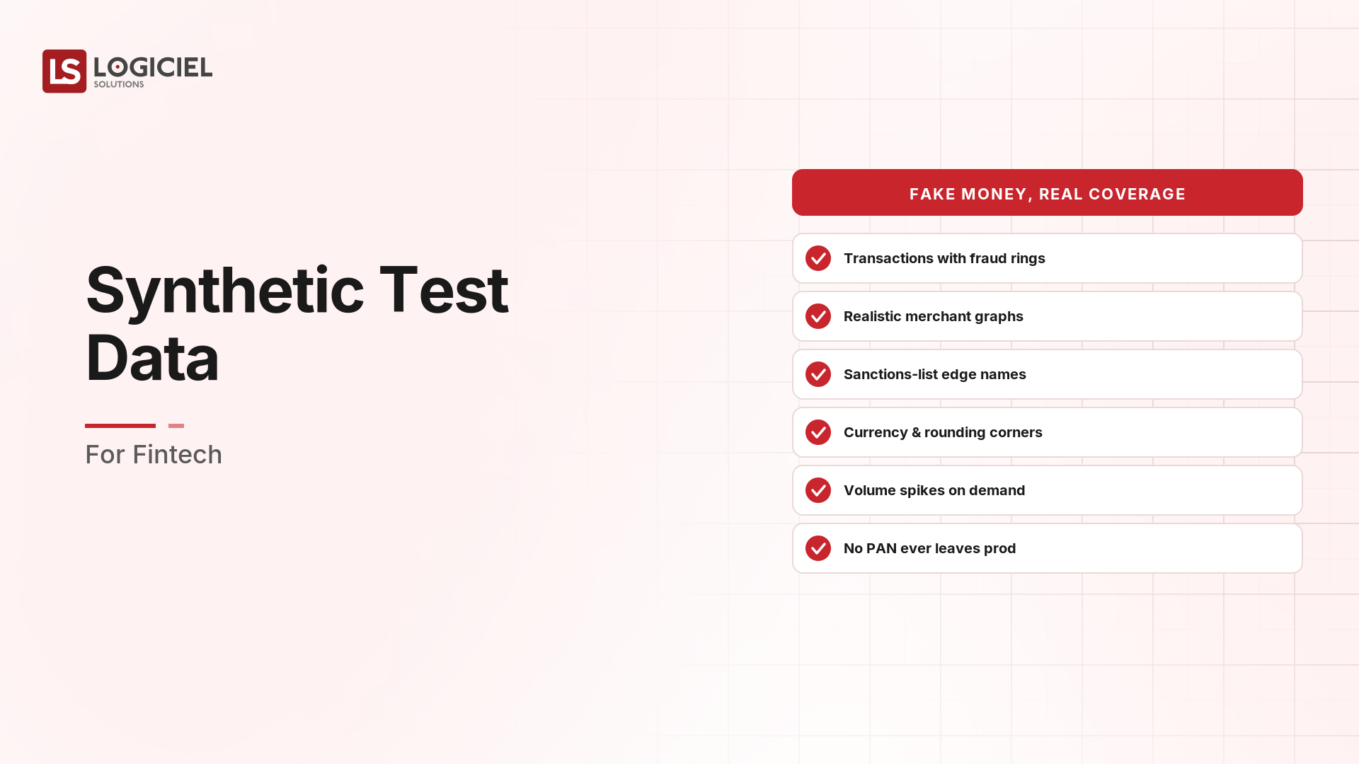 Synthetic Test Data for Fintech