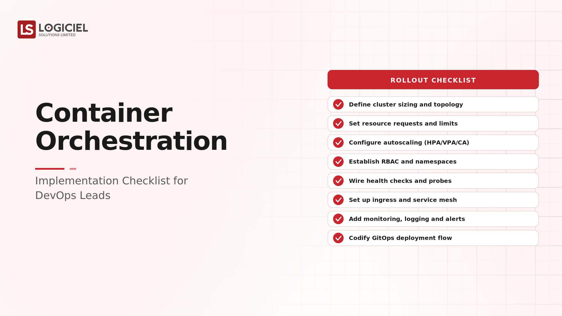 Container Orchestration Implementation Checklist for DevOps Leads