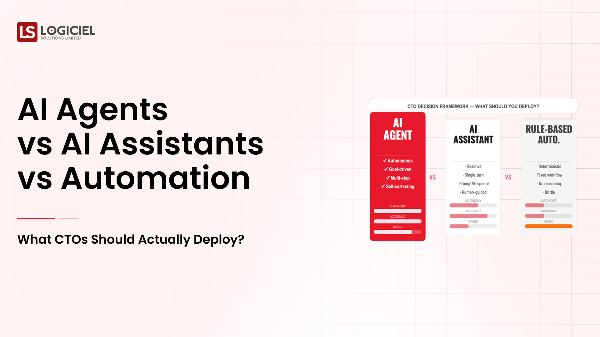 AI Agents vs AI Assistants vs Automation What CTOs Should Actually Deploy