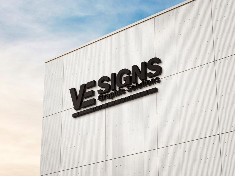 VE Signs logo lobby sign at the Riverside CA shop