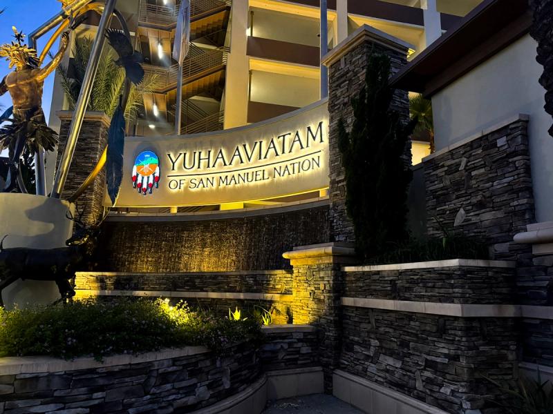 Yuhaaviatam monument signage fabricated and installed by VE Signs