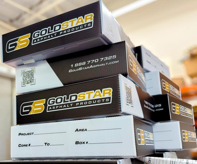 Gold Star Asphalt custom product packaging box printed by VE Signs
