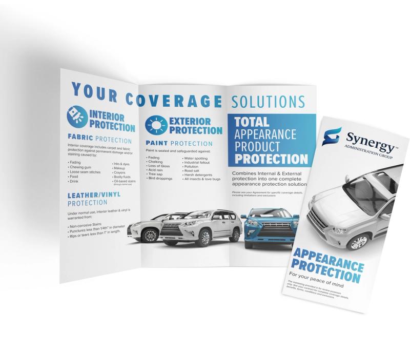 Synergy trifold brochure printed by VE Signs Riverside