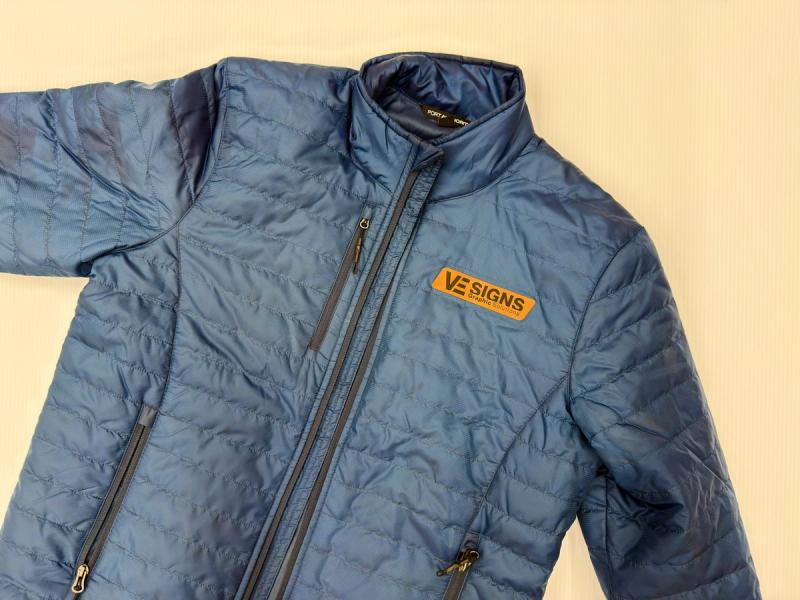 Embroidered work jacket decorated by VE Signs Riverside