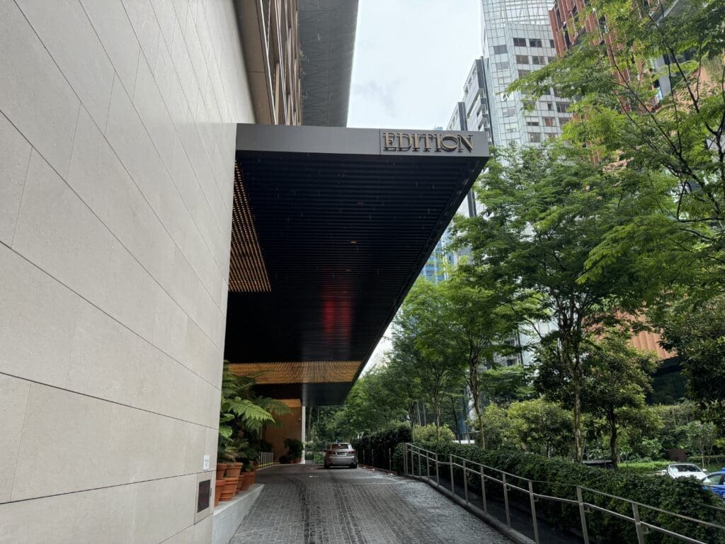 The Singapore EDITION hotel entrance