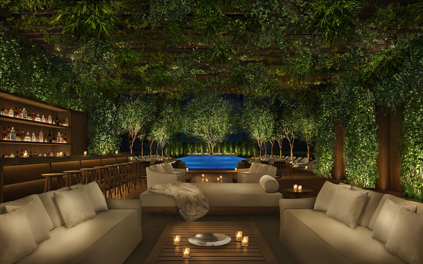 Rooftop bar at The Singapore EDITION