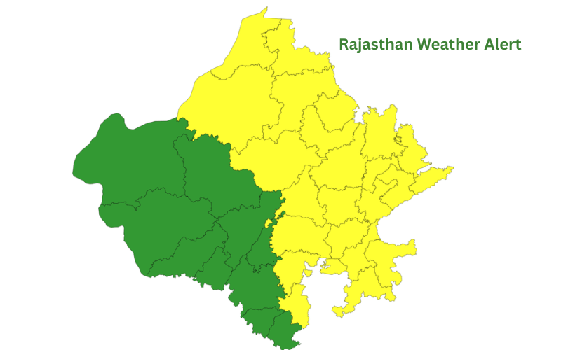 Rajasthan बारिश को लेकर येलो अलर्ट जारी