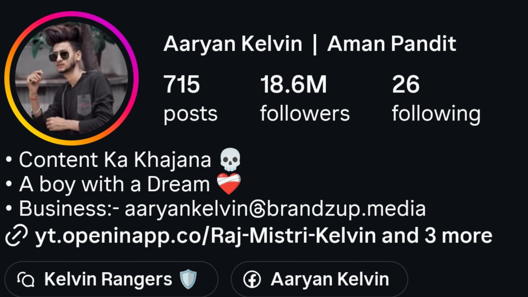 Aryan Kelvin net worth