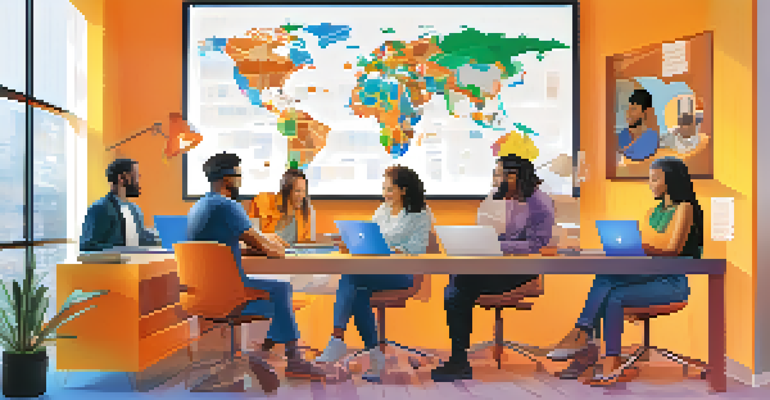 Diverse remote workers in virtual meetings, each in their home office, with a digital wallet interface showing Bitcoin transactions.
